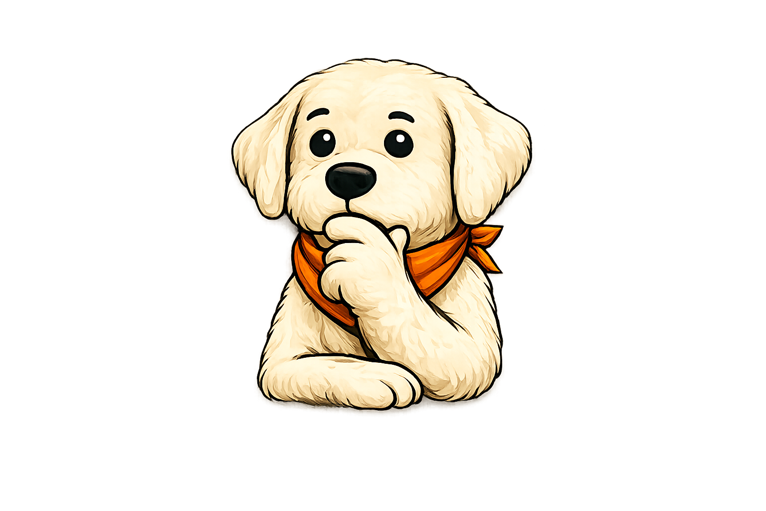 A thoughtful dog considering the debate